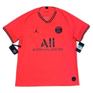JORDAN PSG Paris Saint Germain Infrared Soccer Jersey SIZE XL (H)
